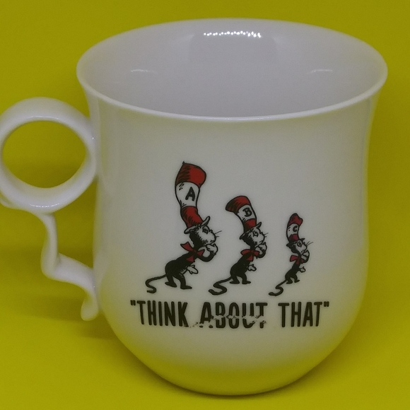 Dr Seuss Cat In The Hat Coffee Cup Mug Think About That - Picture 3 of 8